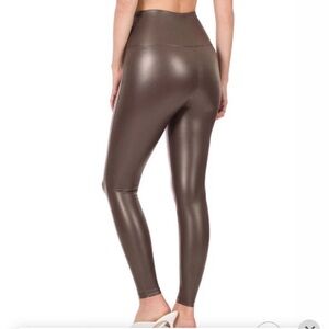 NTW Seven7 Faux Leather Leggings Brown Expresso